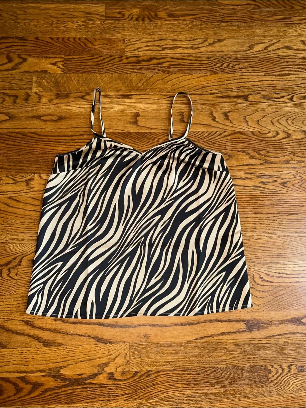 J.Crew Factory Zebra Print Adjustable Strap Cami Tank Top Size 2